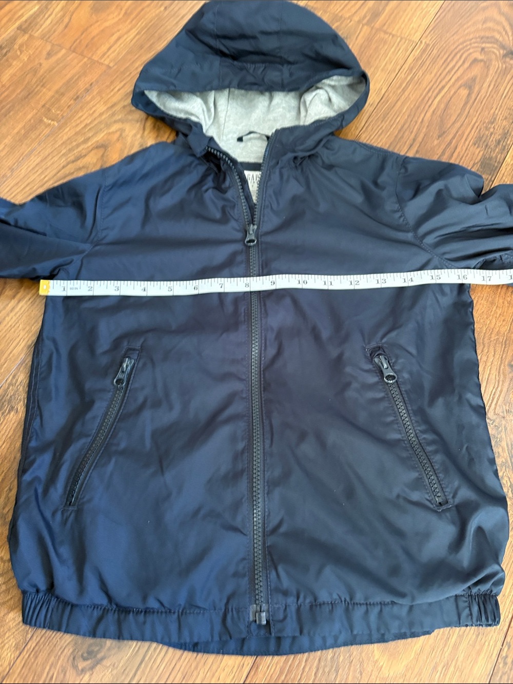 Boys GAP Navy Hooded Windbreaker Jacket - Picture 8 of 9